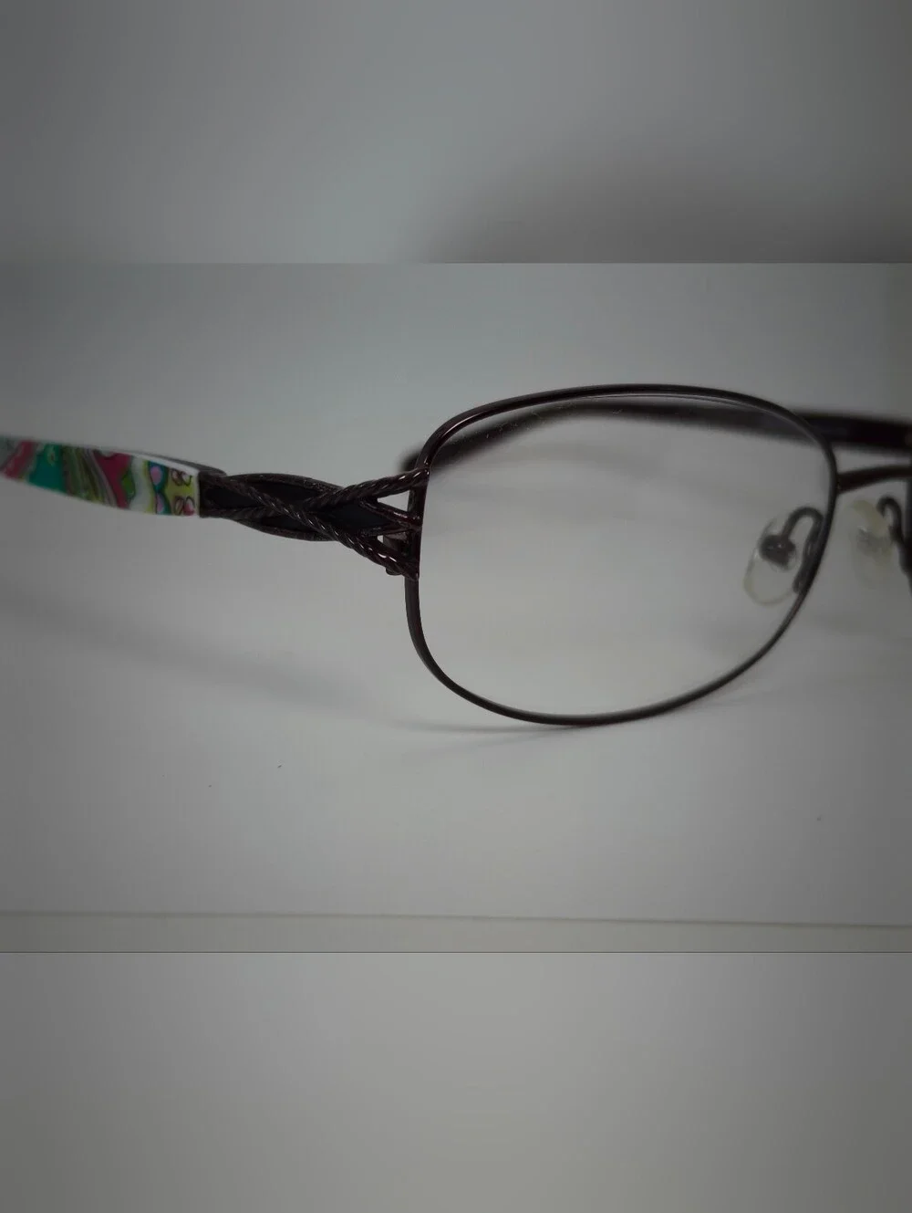 Vera Bradley.Gail. Dark Brown Oval Metal Eyeglass Frames.